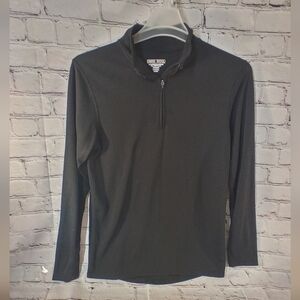 Omniwool Mens Black Thermal Pullover Zip Jacket Large
